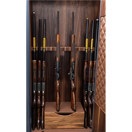 ARMOIRE FORTE BROWNING CUIR ET BOIS 14 ARMES HERITAGE