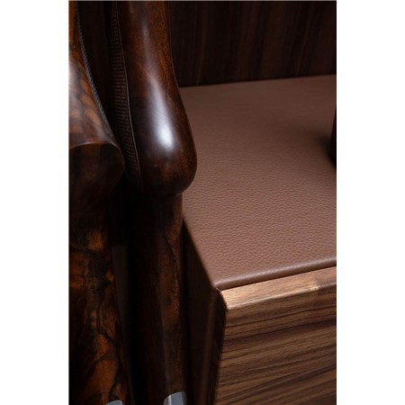 ARMOIRE FORTE BROWNING CUIR ET BOIS 14 ARMES HERITAGE