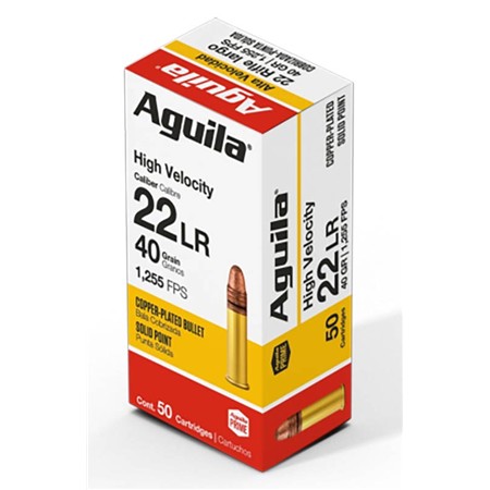 Balle 22Lr Aguila Hv Sp - 40Gr - Calibre 22 Long Rifle