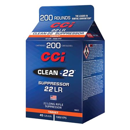 Balle 22Lr Cci Clean -22 Suppressor - 45Gr - Calibre 22Lr