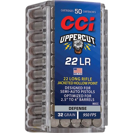 BALLE 22LR CCI UPPERCUT PLATED HP - 32GR - CALIBRE 22LR
