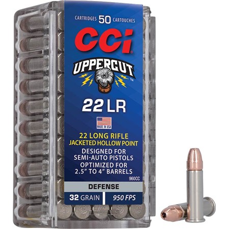 Balle 22Lr Cci Uppercut Plated Hp - 32Gr - Calibre 22Lr