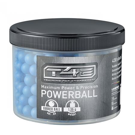 Balle Caoutchouc T4e Powerballs Bleu - Calibre .43
