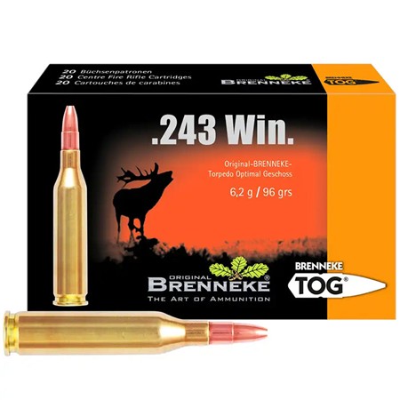 Balle De Chasse Brenneke Tog - 96Gr - Calibre 243 Winchester