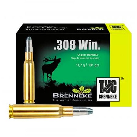 Balle De Chasse Brenneke Tug - 181Gr - Calibre 308 Winchester