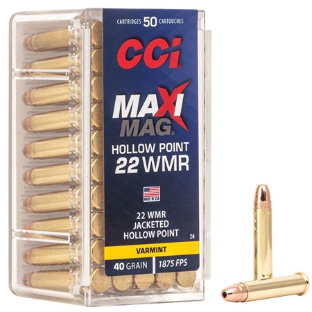 Balle De Chasse Cci Maxi Mag Jhp - 40 Gr - Calibre 22 Winchester Magnum Rimfire