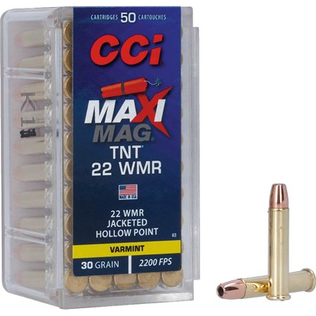 Balle De Chasse Cci Maxi Mag Tnt Jhp - 30Gr - Calibre 22 Magnum