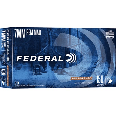 Balle De Chasse Federal Power Shok - 150Gr - Calibre 7Mm Remington Magnum