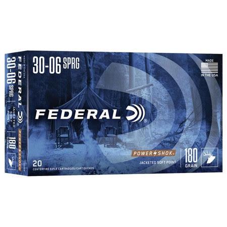 Balle De Chasse Federal Power-Shok Soft Point - 180G - Calibre 30-06 Sprg