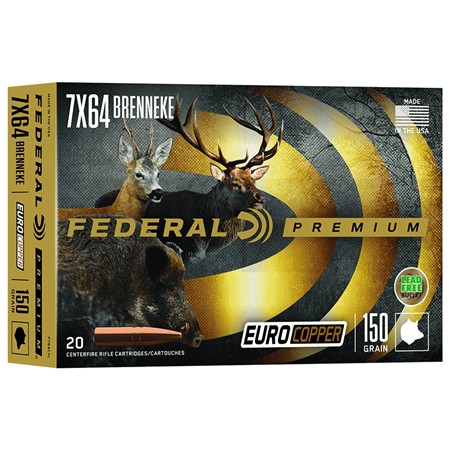 Balle De Chasse Federal Premium Euro Copper - 165Gr - Calibre 7X64