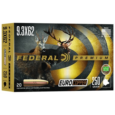 Balle De Chasse Federal Premium Euro Copper - 250Gr - Calibre 9.3X62