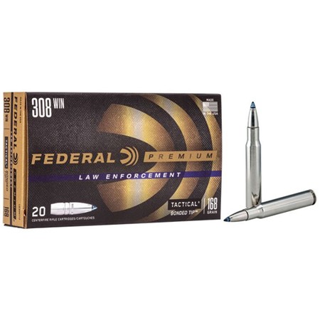 Balle De Chasse Federal Tactical Bonded Tip - 168Gr - Calibre 308 Winchester