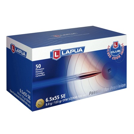Balle De Chasse Lapua Scenar 830M/S - 123Gr - Calibre 6.5X55 Swedish