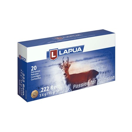 BALLE DE CHASSE LAPUA SP - 55GR - CALIBRE 222 REMINGTON