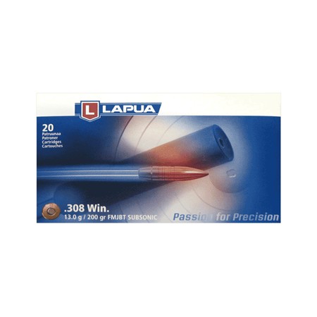 Balle De Chasse Lapua Subsonic - 200Gr - Calibre 308 Winchester
