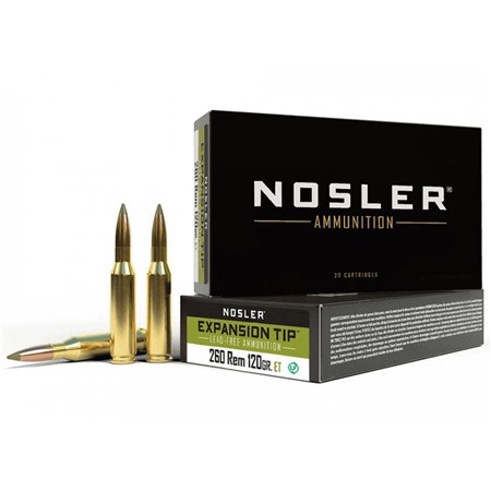 Balle De Chasse Nosler Eta - 120Gr - Calibre 260 Remington