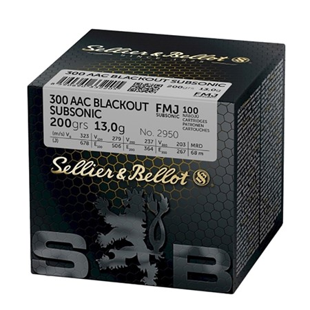 Balle De Chasse Sellier & Bellot Subsonic - 200Gr - Calibre 300 Aac Blackout