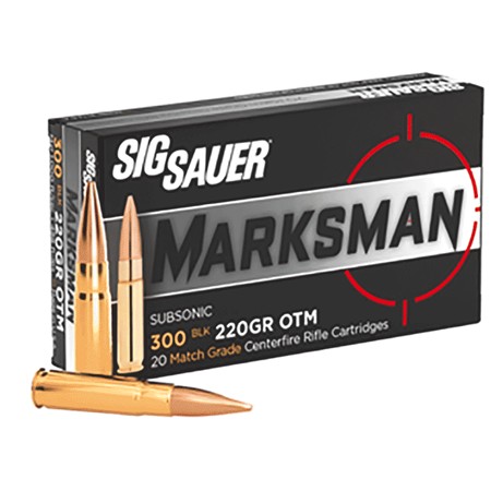 Balle De Chasse Sig Sauer Elite Match Grade - 220Gr - Calibre 300 Aac Blackout