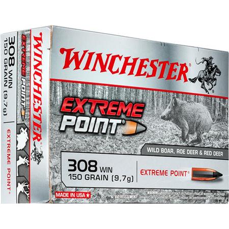 Balle De Chasse Winchester Extreme Point Lead Free - 150Gr - Calibre 308 Win
