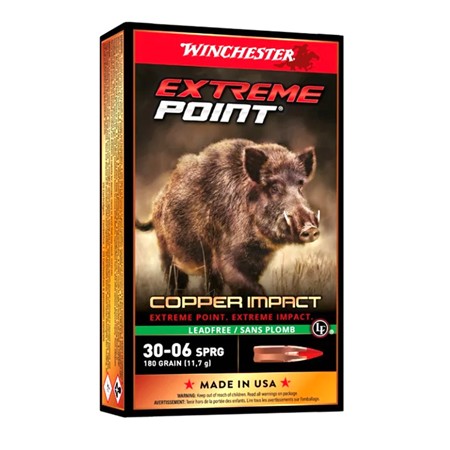 Balle De Chasse Winchester Extreme Point Lead Free - 180Gr - Calibre 30-06 Springfield