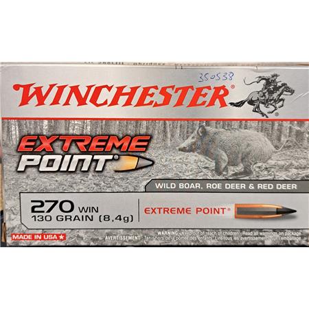 Balle De Chasse Winchester Extreme Point Plomb - 130Gr - Calibre 270 Win - Cx270xp