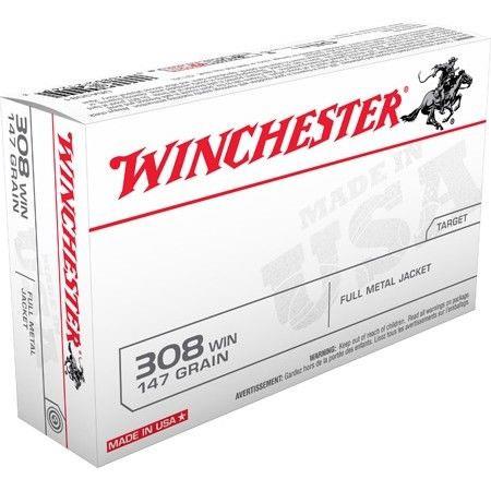 Balle De Chasse Winchester Full Metal Jacket - 147Gr - Calibre 308 Win
