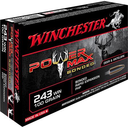 Balle De Chasse Winchester Power-Max Bonded - 100Gr - Calibre 243 Win