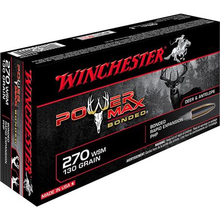 Balle De Chasse Winchester Power-Max Bonded - 130Gr - Calibre 270 Wsm