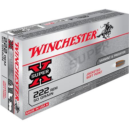 Balle De Chasse Winchester Power Point - 50Gr - Calibre 222 Rem