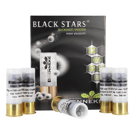 Balle De Fusil Brenneke Black Stars Buckshot - 32G - Calibre 12