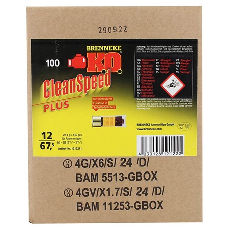 Balle De Fusil Brenneke Cleanspeed Plus - 28.4G - Calibre 12