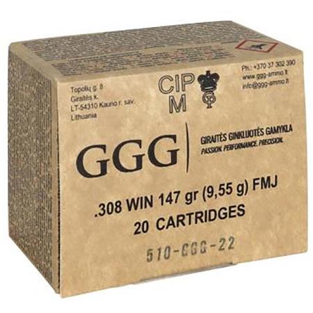 Balles Ggg Fmj - 147Gr - Calibre 308 Winchester