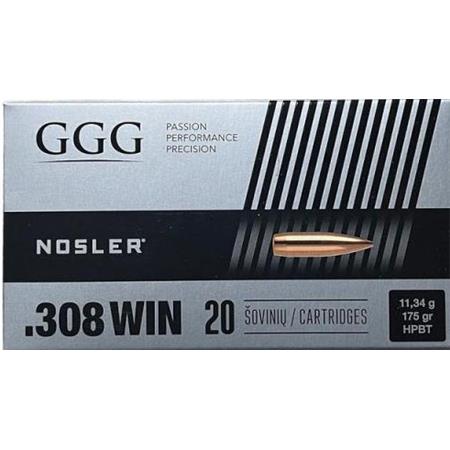 Balles Ggg Nosler - 175Gr - Calibre 308 Winchester