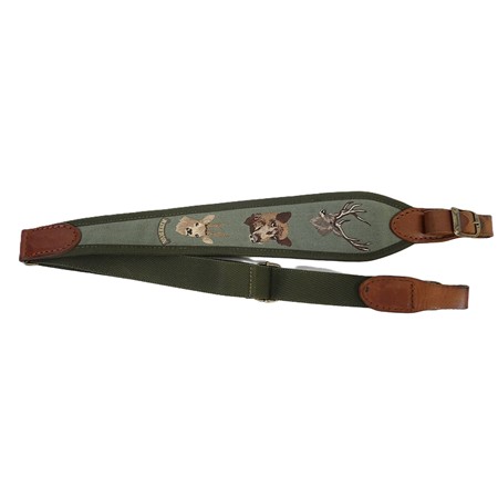 Bretelle Carabine Riserva Avec Broderies - Vert - 3 Animaux