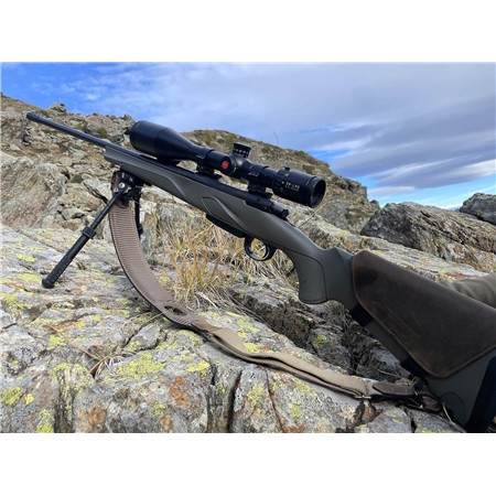 BRETELLE RISERVA POUR CARABINE AVEC GRENADIÈRE TROU DE POUCE SILICONE - MARRON