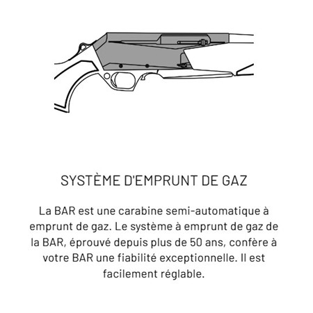 CARABINE SEMI-AUTOMATIQUE BROWNING BAR 4X ELITE CROSSE PISTOLET GRADE 3