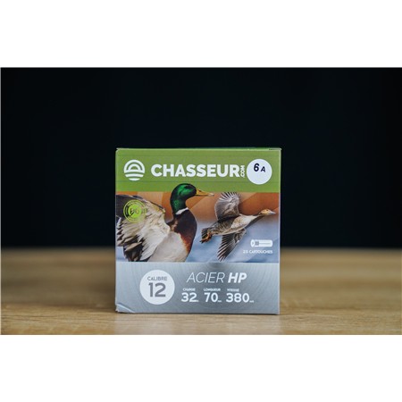 CARTOUCHE DE CHASSE ACIER HP - 32G - CALIBRE 12