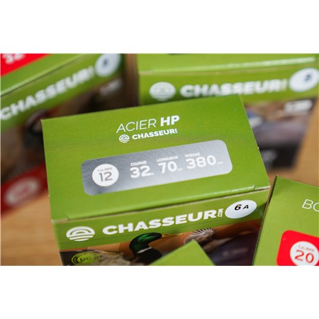 CARTOUCHE DE CHASSE ACIER HP - 32G - CALIBRE 12