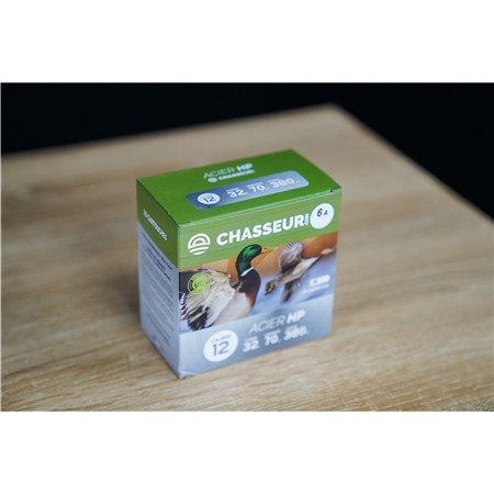 CARTOUCHE DE CHASSE CHASSEUR.COM ACIER HP - 32G - CALIBRE 12