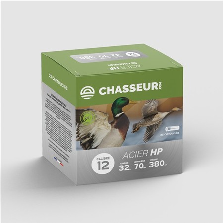 Cartouche De Chasse Chasseur.Com Acier Hp - 32G - Calibre 12