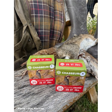 CARTOUCHE DE CHASSE CHASSEUR.COM BOURRE GRASSE - 28G - CALIBRE 20
