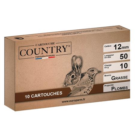 CARTOUCHE DE CHASSE COUNTRY - CALIBRE 36 (12 MM)