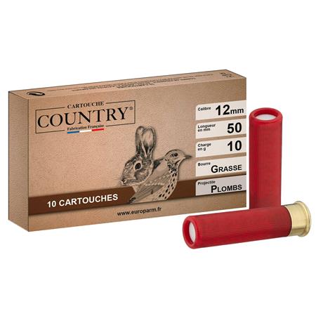 CARTOUCHE DE CHASSE COUNTRY - CALIBRE 36 (12 MM)