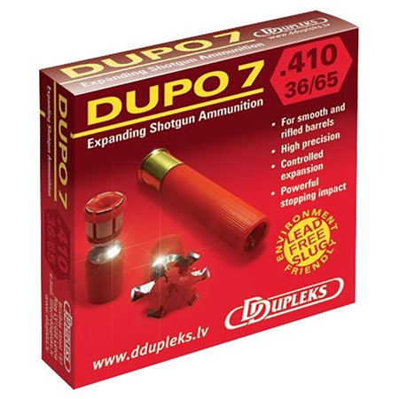 CARTOUCHE DE CHASSE DDUPLEKS DUPO 7 - CALIBRE 36 MAGNUM (410)