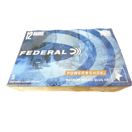 Cartouche De Chasse Federal Power-Shok Rifled Slug Pointe Creuse - 36Gr - Calibre 12 - Feslugrs127036