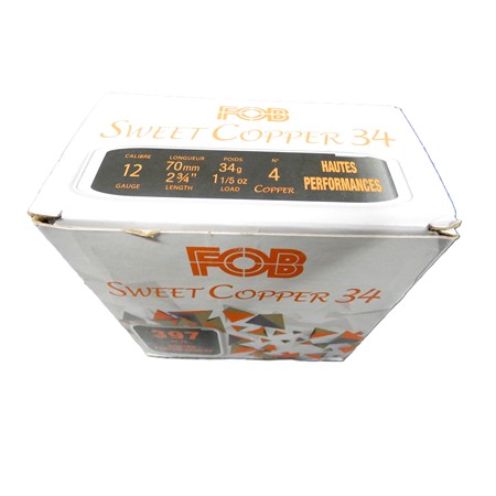 Cartouche De Chasse Fob Sweet Cooper 34 Hp - 34G - Calibre 12 - N°4