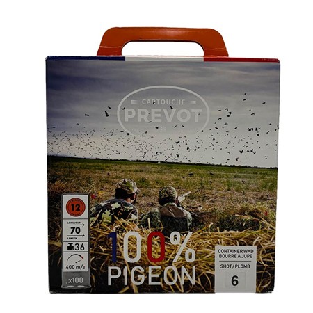Cartouche De Chasse Prevot 100% Pigeon - 36G - Calibre 12