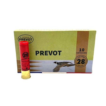 Cartouche De Chasse Prevot Super Nickelé Bourre Grasse - 20G - Calibre 28