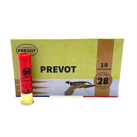 Cartouche De Chasse Prevot Super Nickelé Bourre Jupe - 28G - Calibre 20