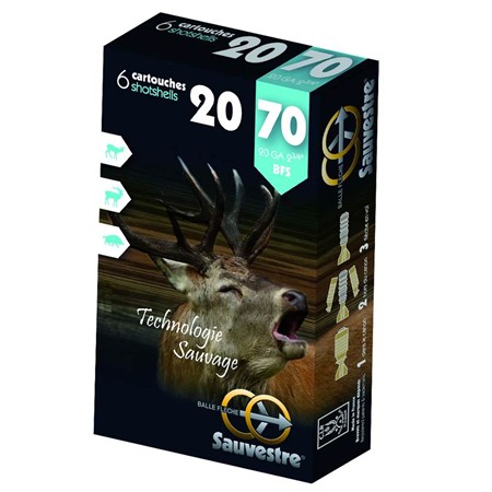 Cartouche De Chasse Sauvestre Bfs - 22.5G - Calibre 20/70